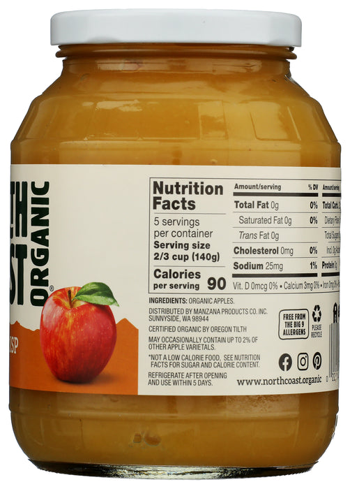 Honey Crisp Applesauce, Org, 24 oz