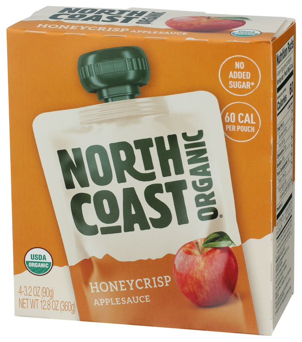 Honey Crisp Apple Sauce, Org, 4 pack, 12.8 oz