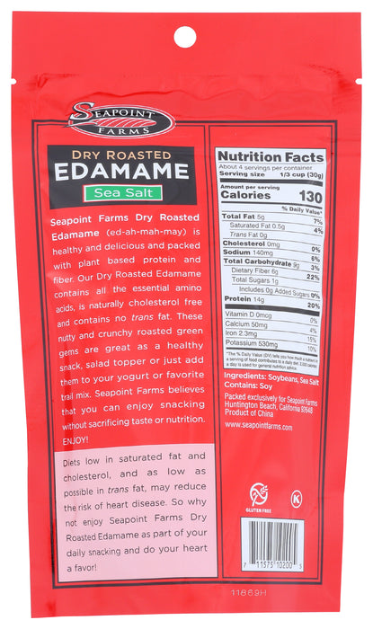 Dry Roasted Edamame, Sea Salt, 4 oz