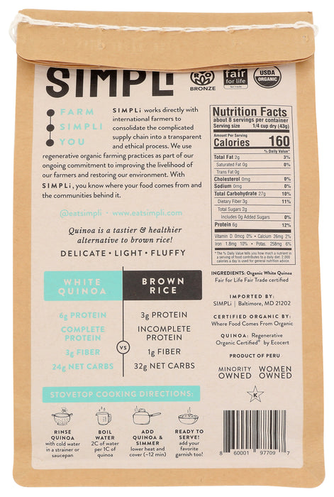White Quinoa, FT Reg Org, 12 oz