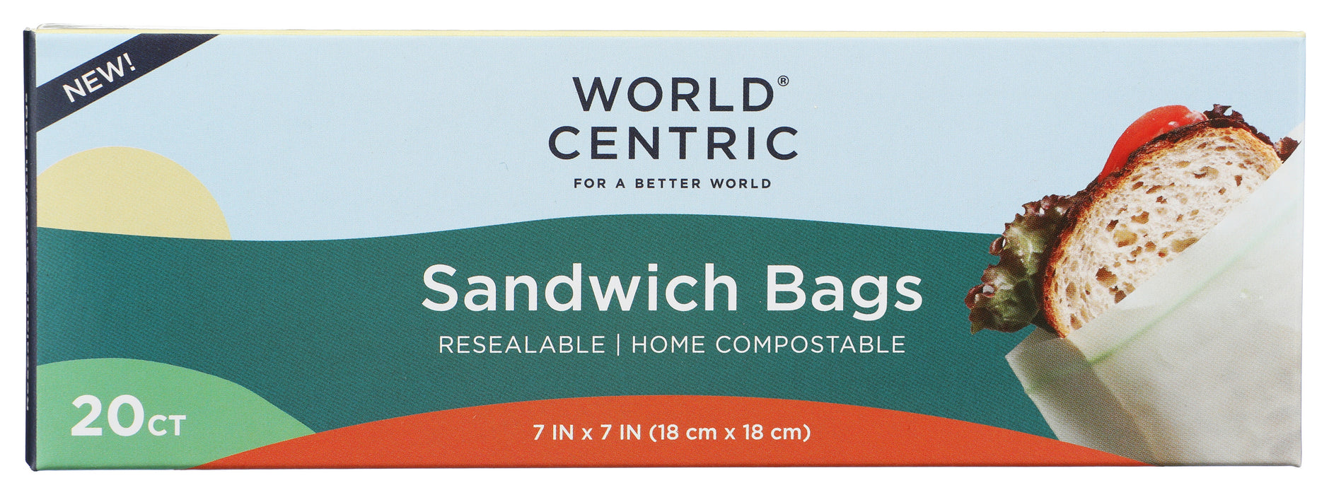 Sandwich Bag Compostable, 20 ct