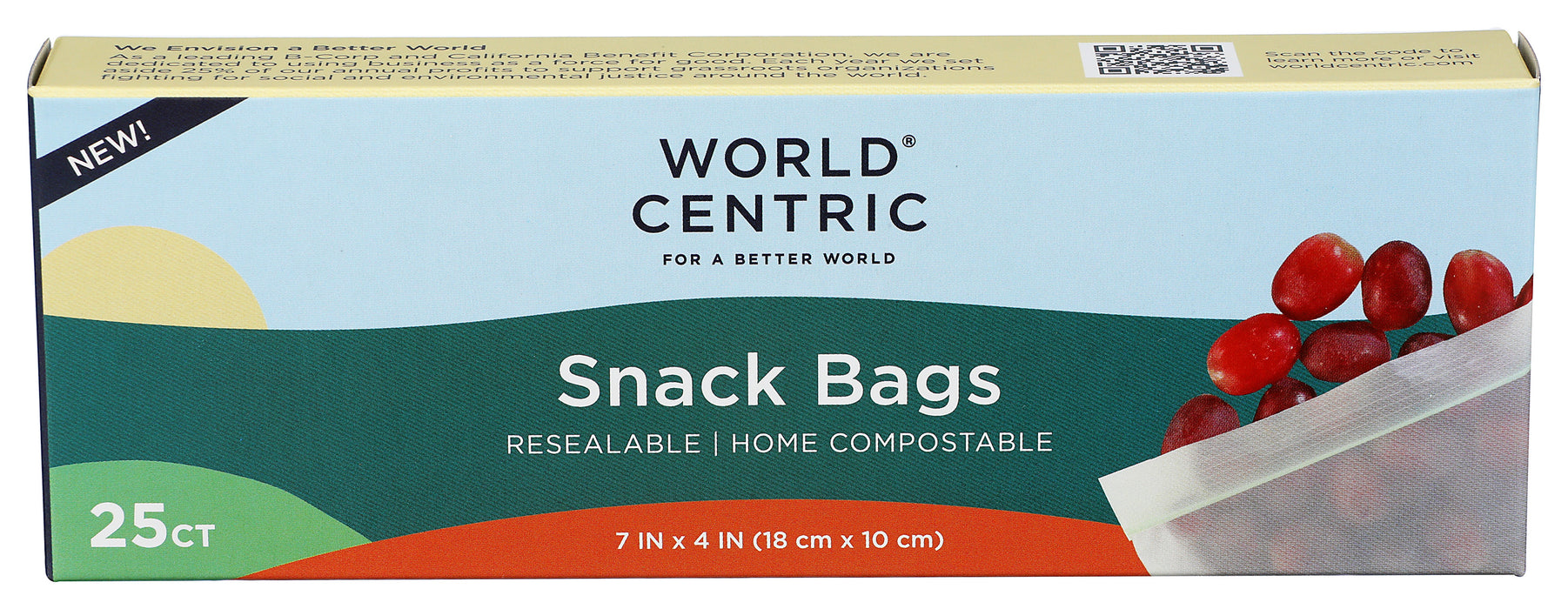Snack Bag Compostable, 25 ct