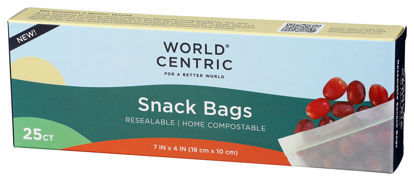 Snack Bag Compostable, 25 ct