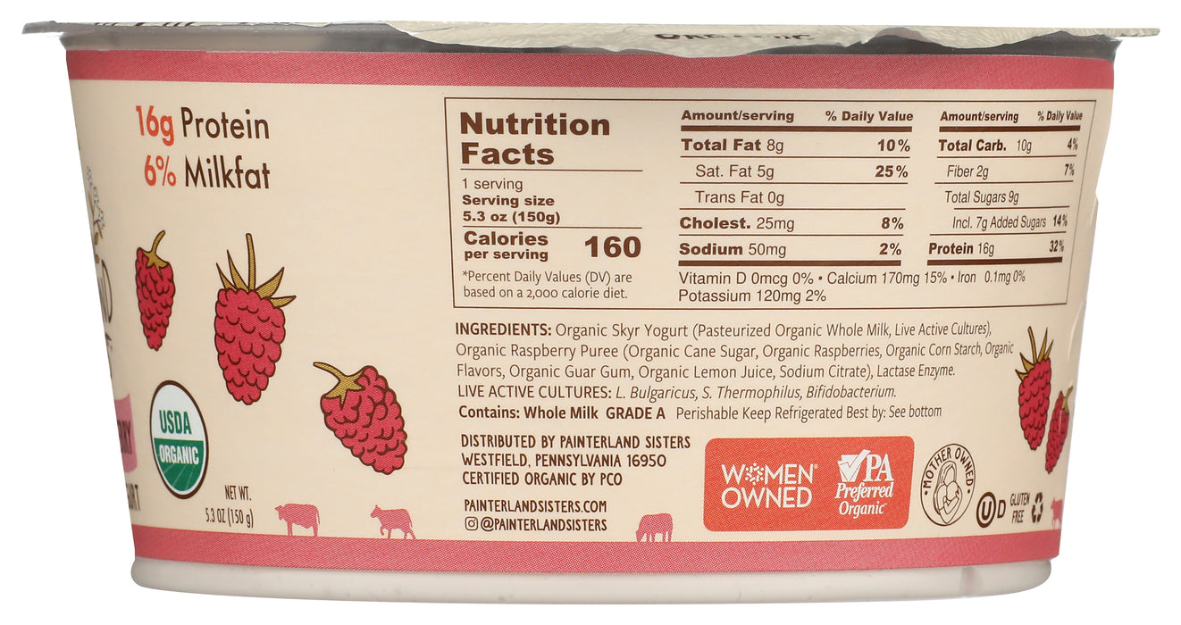Skyr Yogurt, Wilder Raspberry, Org, 5.3 oz