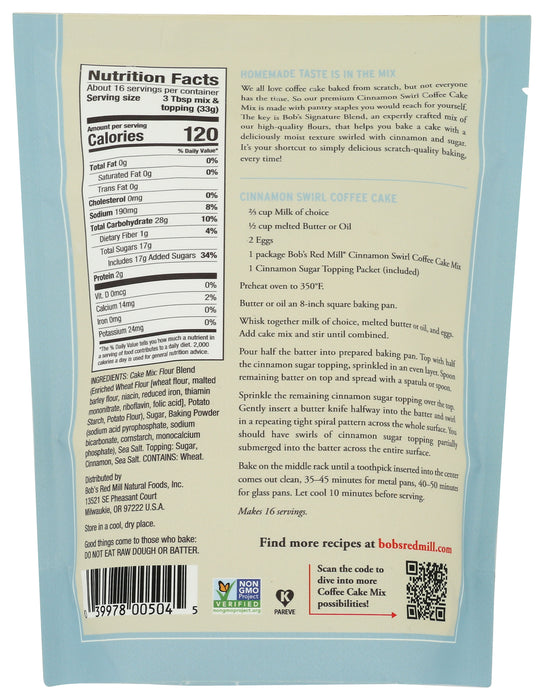 Cinnamon Swirl Coffee Cake Baking Mix, 18.5 oz