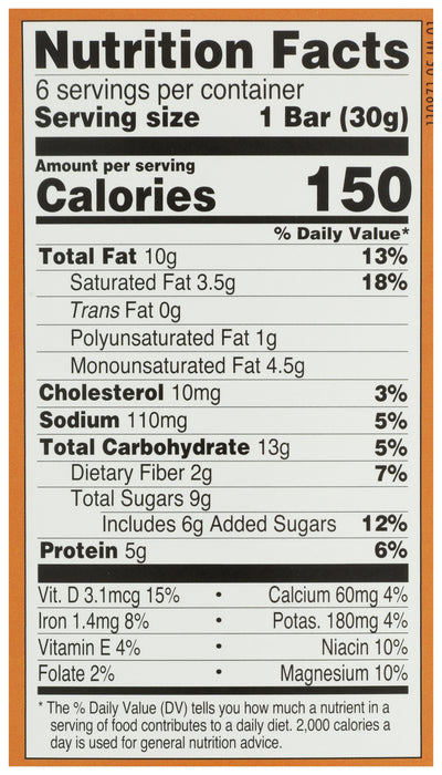 Chocolate Covered Salted Caramel Mini Bar 6ct, Org, 6.3 oz