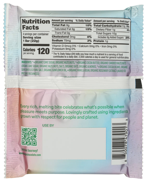 Salted Candied Hazelnut Truffle Bars 4ct, FT GF Org, 3.1 oz