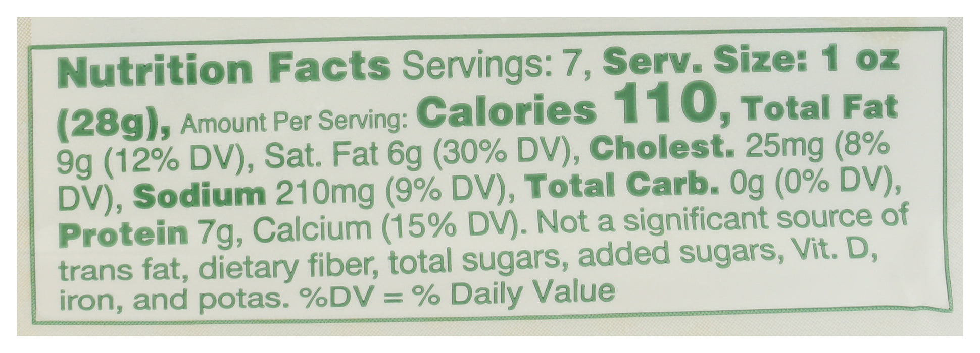 Dubliner Cheese, Grass Fed Cows Milk, 7 oz