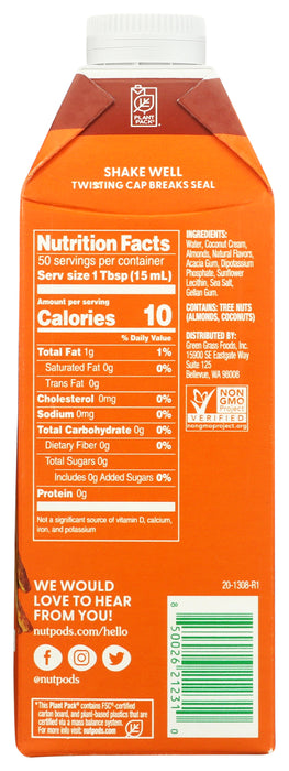Pumpkin Spice Almond Coconut Creamer, Unsweetened, DF, 25.4 fl oz
