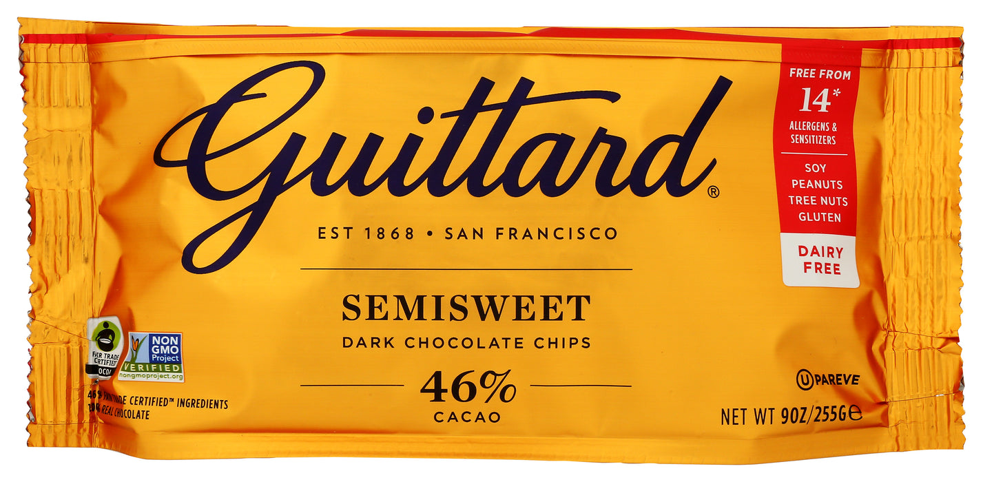 Semisweet Dark Chocolate Chips 46% Cacao, FT DF, 9 oz