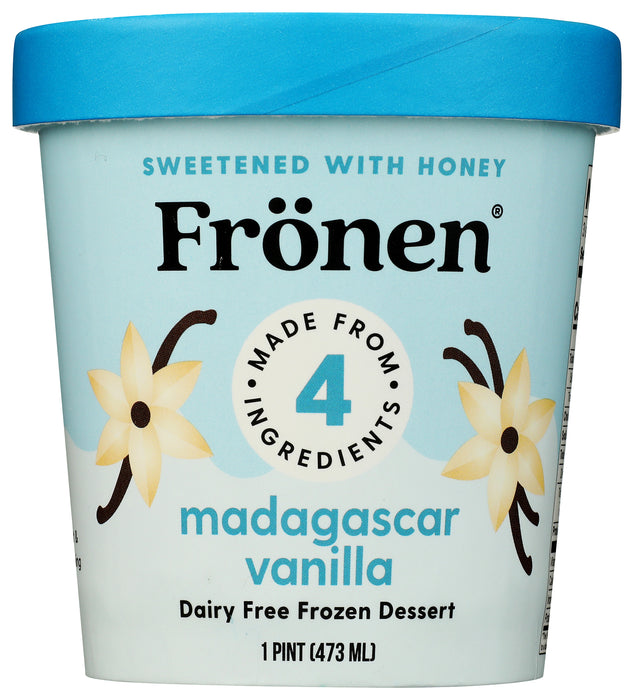DF Frozen Dessert Sweetened w/ Honey, Madagascar Vanilla, DF, 16 oz