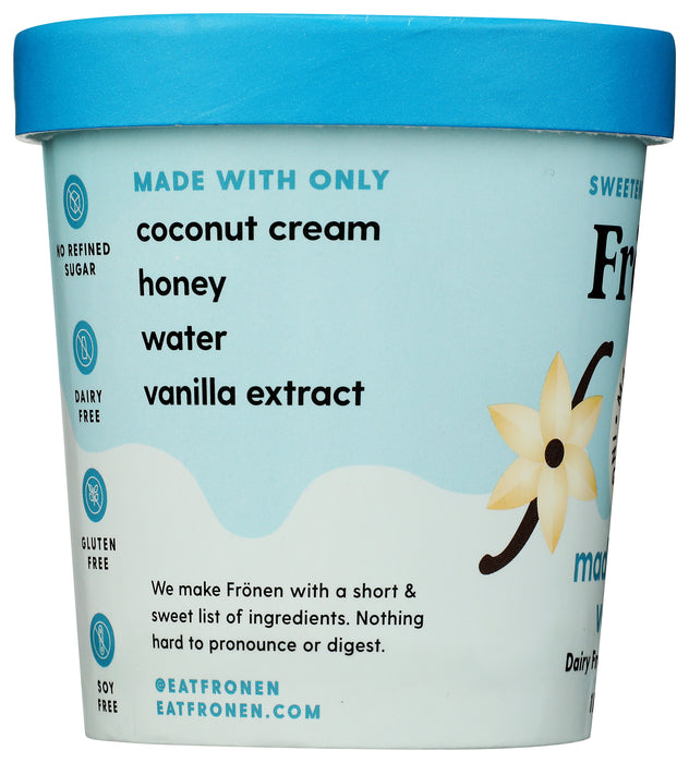 DF Frozen Dessert Sweetened w/ Honey, Madagascar Vanilla, DF, 16 oz