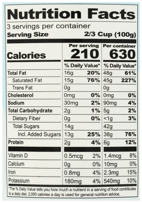 DF Frozen Dessert Sweetened w/ Honey, Madagascar Vanilla, DF, 16 oz