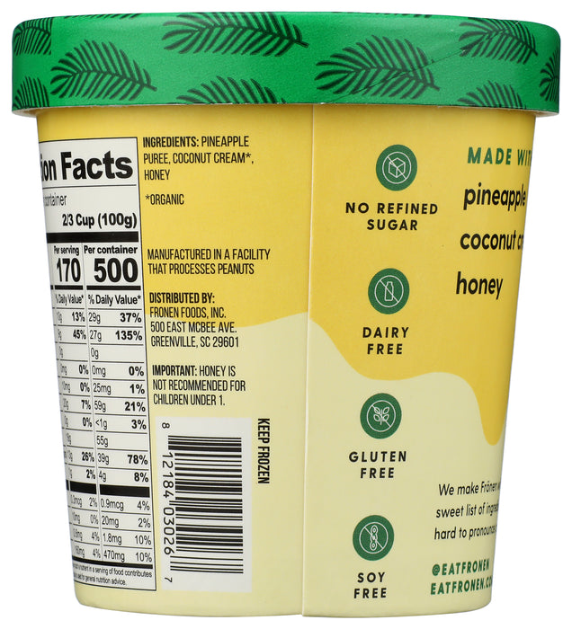 DF Frozen Dessert Sweetened w/ Honey, Pineapple, DF, 16 oz