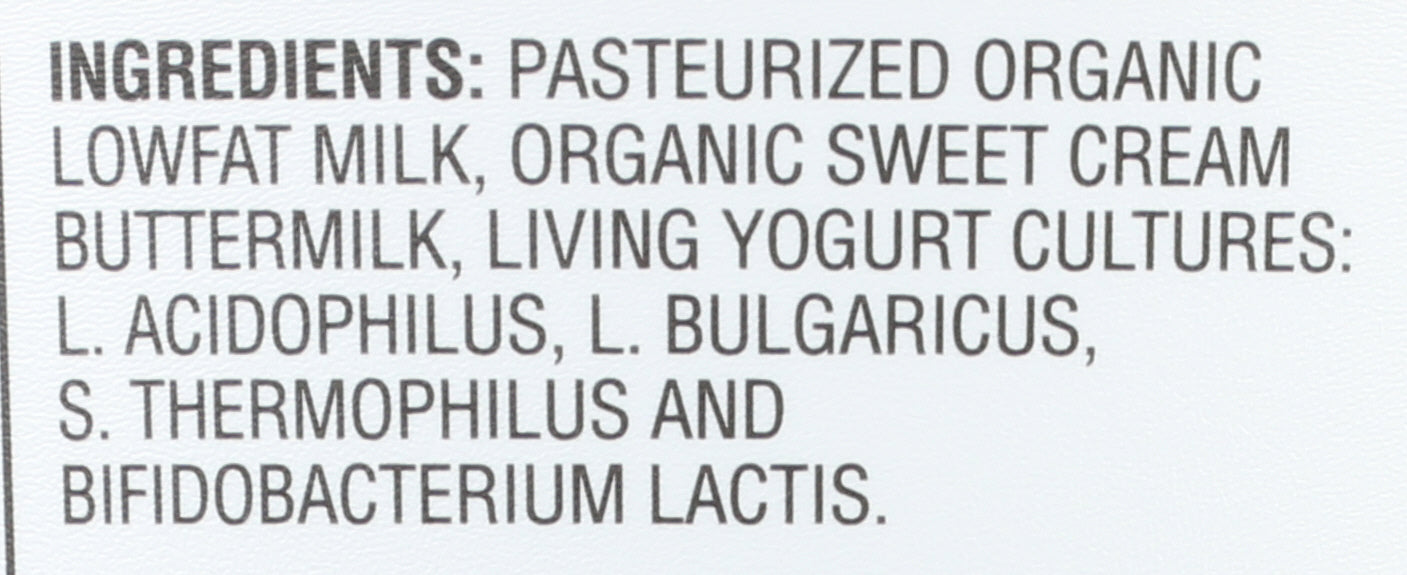 Low Fat Greek Yogurt, Plain, Org, 32 oz