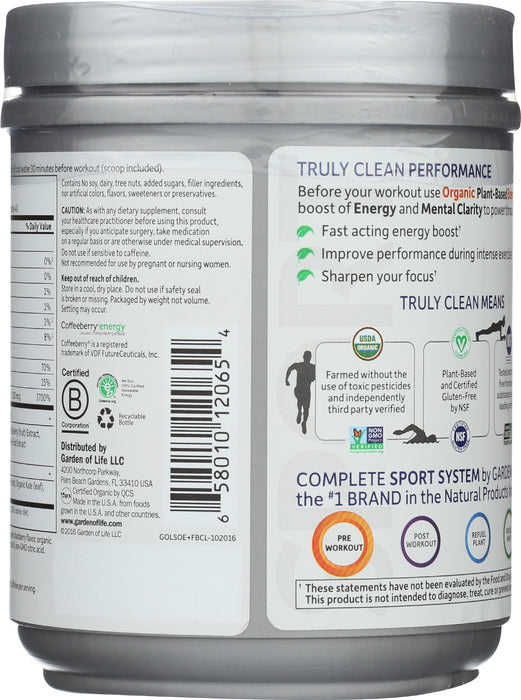 Sport Organic Plant-Based Energy+Focus SF Blackberry Cherry, 231 g