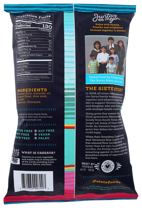 Tortilla Chips Grain Free, Sea Salt, 5 oz