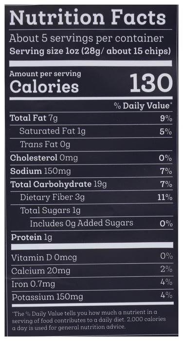 Tortilla Chips Grain Free, Sea Salt, 5 oz