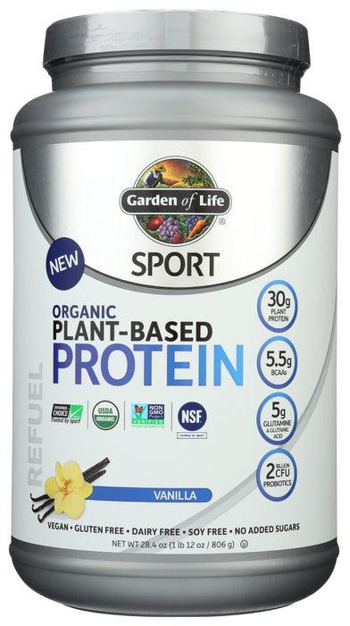 Sport Organic Plant Protein, Vanilla, 806 g