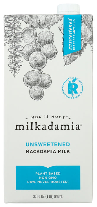 Macadamia Milk, Unsweetened, 32 fl oz