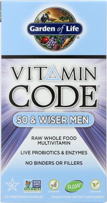 Vitamin Code 50 and Wiser Men's Multi, 120 cap