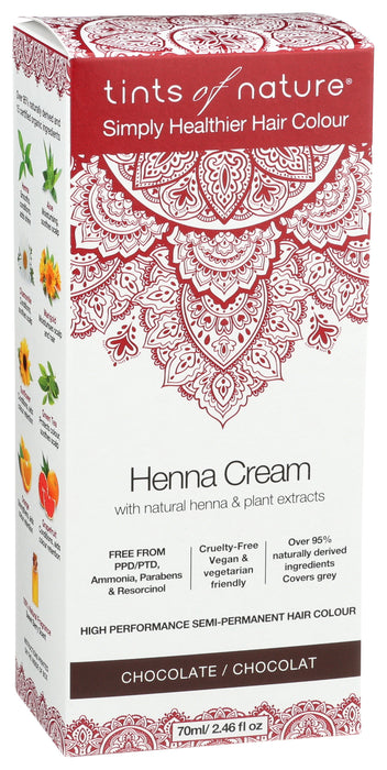 Henna Cream, Chocolate, 2.46floz