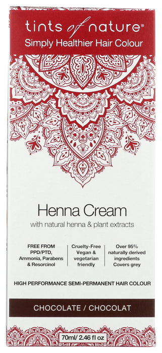 Henna Cream, Chocolate, 2.46floz