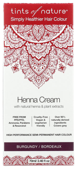 Henna Cream, Burgundy, 2.46floz