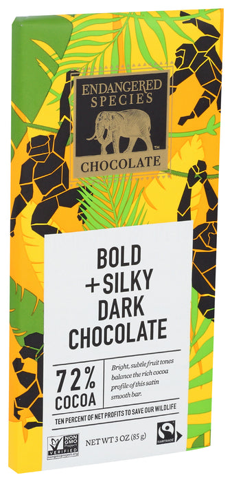 Bold Silky Dark Chocolate 72%, 3 oz