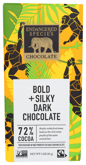 Bold Silky Dark Chocolate 72%, 3 oz