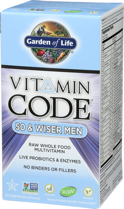 Vitamin Code 50 and Wiser Men's Multi, 120 cap