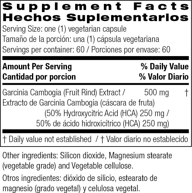 Garcinia Cambogia 500 mg, 60 vcap