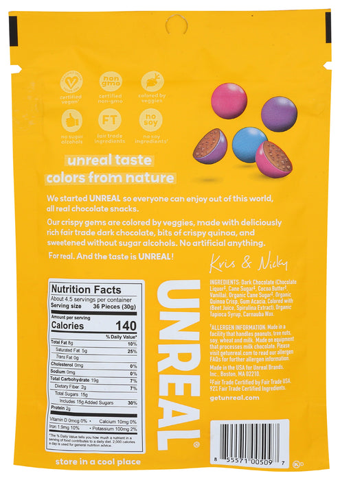 Dark Chocolate Gems with Crispy Quinoa, 5 oz