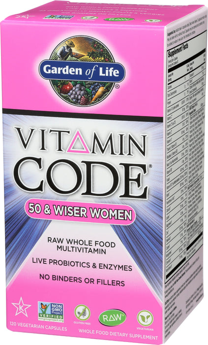 Vitamin Code 50 and Wiser Women's Multi, 120 cap