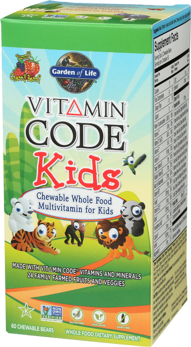 Vitamin Code Kids Multi, Cherry Berry, 60 chew