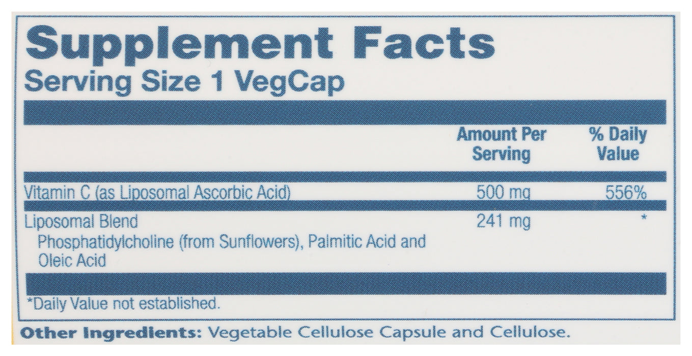 Liposomal Vitamin C, 500mg, 100 vcap