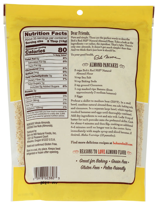 Almond Flour, Natural, 16 oz