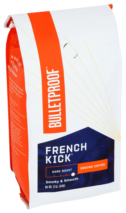 French Kick Dark Roast Coffee Ground, 12 oz