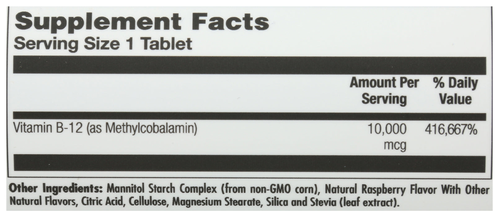 Ultra B-12, 10,000 mcg, 30 mic tab