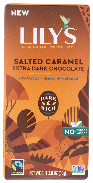 Salted Caramel Extra Dark Chocolate Bar 70%, 2.8 oz