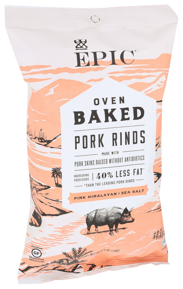 Pork Rinds, Pink Himalayan Sea Salt, Oven Baked, 2.5 oz