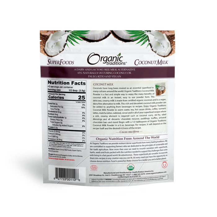 Coconut Milk Powder, Org, 5.3 oz