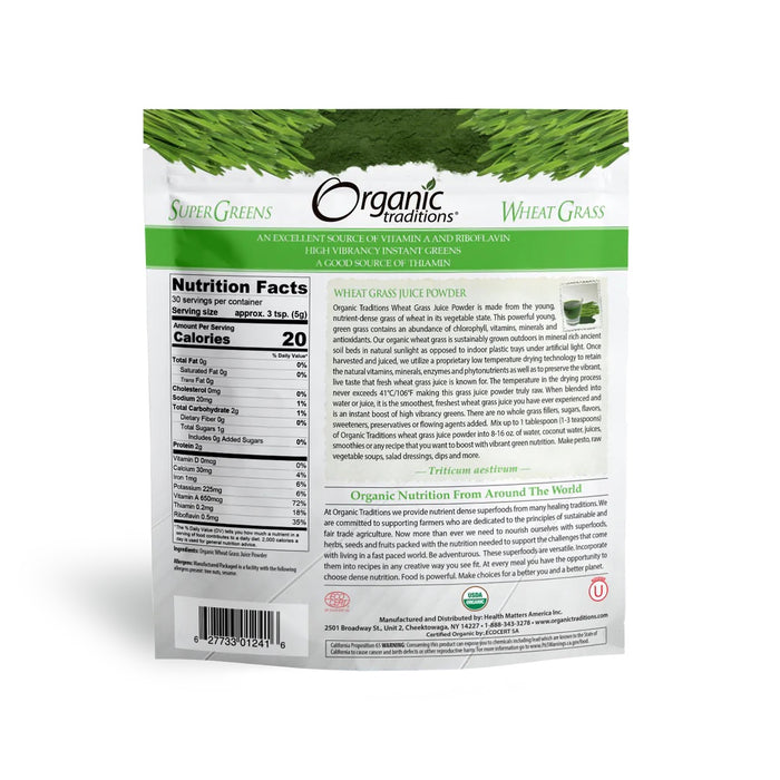 Wheat Grass Juice Powder, Org, 5.3 oz