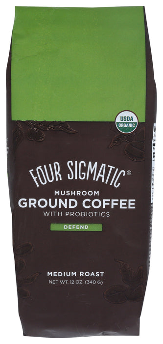 Mushroom Coffee Ground with Probiotics, Org, 12 oz