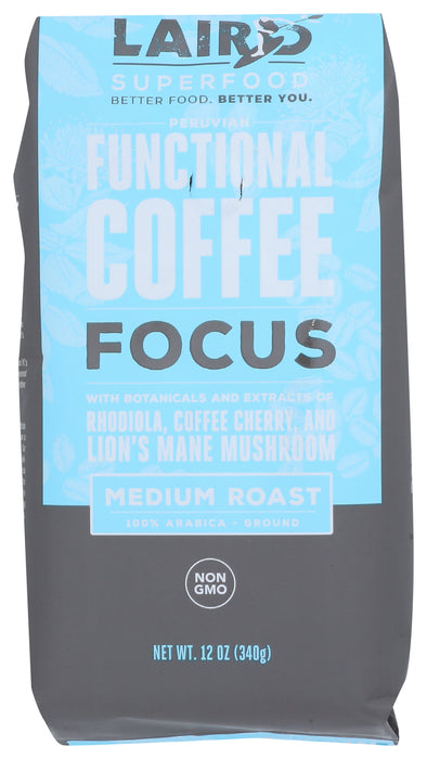 Peruvian Functional Coffee, Focus, Medium Roast, Org, 12 oz