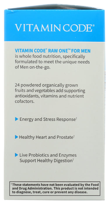 Vitamin Code Raw One For Men Multi, 75 cap