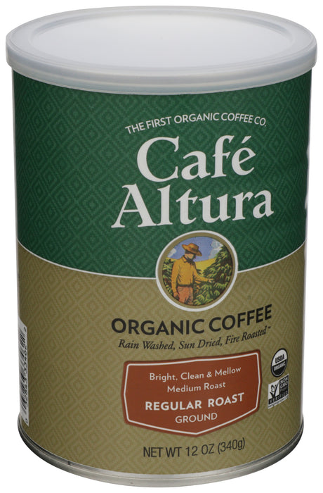 Regular Roast Coffee Ground, Org, 12 oz