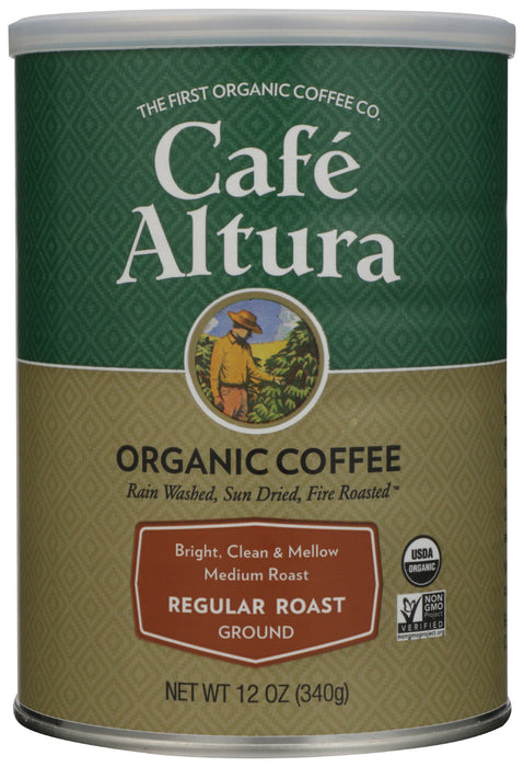 Regular Roast Coffee Ground, Org, 12 oz