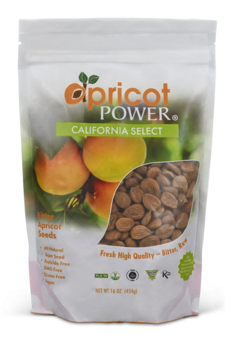 Bitter Raw Apricot Seeds, Org, 16 oz