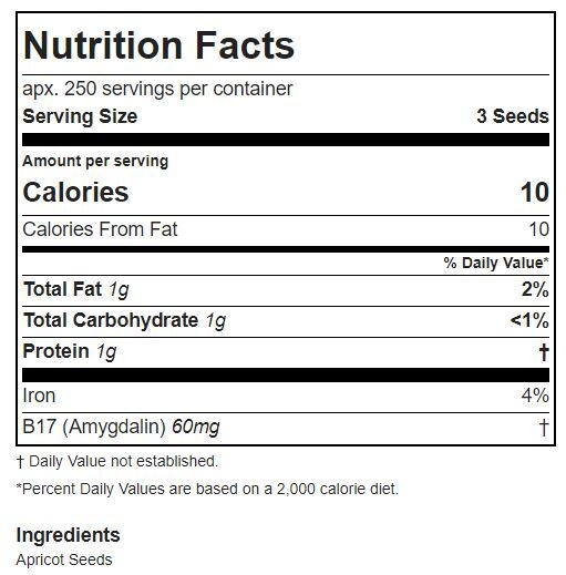 Bitter Raw Apricot Seeds, Org, 16 oz